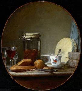 Glas met abrikozen