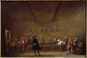 Het zwembadfeest door Jean Baptiste Simeon Chardin
