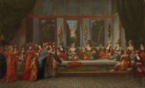 Griekse bruiloft, c.1720-37 door Jean Baptiste Vanmour