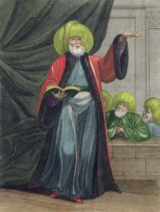 De Moefti, of Meester van de Wet, plaat 20 uit Recueil de Cent Estampes representant differentes Nations du Levant tirees sur les Tableaux Peints dapres Nature..., gegraveerd door Scotin, Gerard Jean Bapt