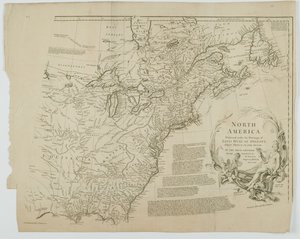 Noord-Amerika, gegraveerd door Richard William Seale, 1752