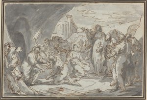 De Opwekking van Lazarus door Jean Baptiste van Loo