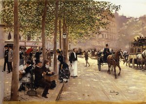 Een Parijse straat; Une Avenue Parisienne, c.1880