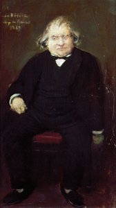 Portret van Joseph Ernest Renan (1823-1892), Franse historicus, filosoof, filoloog en schrijver, door Jean Beraud (1849-1935) door Jean Beraud