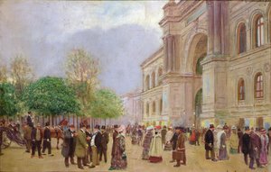 De uitgang van de Salon in het Palais de L