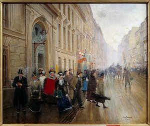 Het vertrek van het conservatorium in de rue du Faubourg Poissonnière