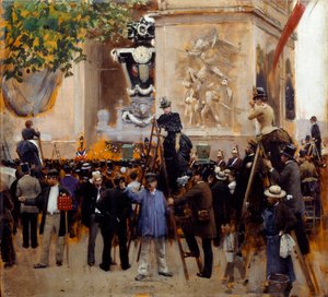 De begrafenis van Victor Hugo (1802 - 1885) Place de l