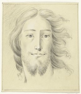 Hoofd van een man (Christus?) door Jean Bernard