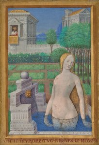 Bathseba badend uit de uren van Lodewijk XII door Jean Bourdichon