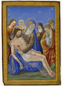 Deploratie van de dode Christus door Jean Bourdichon