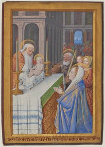 Blad uit het getijdenboek van Louis XII door Jean Bourdichon