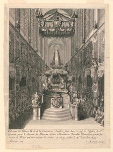 Catafalque van Louis Boucherat, Tweede Staat, St. Gervais, Parijs door Jean Bérain, the Elder