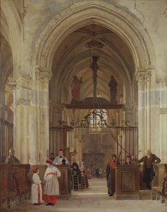 Interieur van de kerk van St. Prix, Valle de Montmorency, 1828