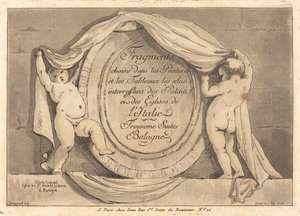 Titelpagina: Ovaal Ontwerp van de Kerk van San Michele de Bosco, Bologna door Jean Claude Richard de Saint Non after Jean Honoré Fragonard after Carlo Cignani