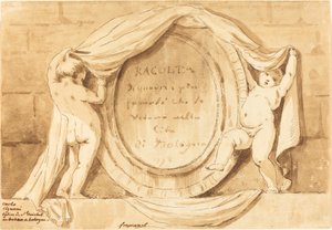 Titelpagina: Ovaal Ontwerp van de Kerk van San Michele de Bosco, Bologna door Jean Claude Richard de Saint Non after Jean Honoré Fragonard after Carlo Cignani
