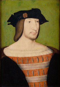 Portret van Frans I 1494-1547, koning van Frankrijk, hertog van Bretagne, graaf van Provence, 1515 door Jean Clouet