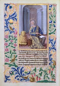 Sint Marcus, uit het Getijdenboek van Lodewijk van Orléans, 1469