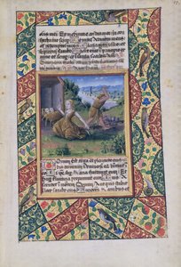 Adam en Eva aan het zwoegen, uit het Getijdenboek van Lodewijk van Orléans, 1490