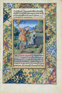 Het offer van Isaak, uit het Getijdenboek van Lodewijk van Orléans, 1490