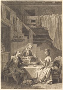 De valk door Jean Dambrun and Jean Baptiste Tilliard after Jean Honoré Fragonard