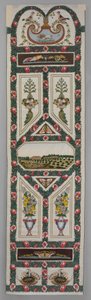Verdures du Vatican, c.1799 (geweven zijde en metalen draad met borduurwerk) door Jean Desmosthene Dugourc
