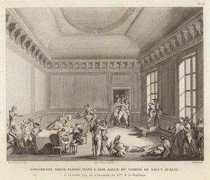 Maximilien de Robespierre leidt een aanval door Jean Duplessi Bertaux