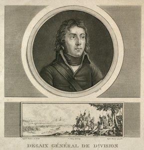 Portret van Generaal Louis Charles Antoine Desaix (circa 1800 - 1815) door Jean Duplessi Bertaux