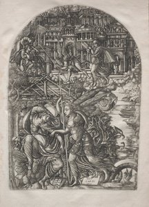 De Apocalyps: De engel toont St. Jan het Nieuwe Jeruzalem, 1546-1556 door Jean Duvet