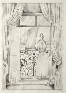 Het balkon over de zee door Jean Emile Laboureur