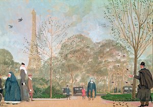 Wandelen in de Jardins du Trocadero, ca. 1920