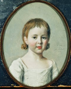 Portret van Matthew Robinson Boulton, buste lengte op 3-jarige leeftijd door Jean Étienne Liotard