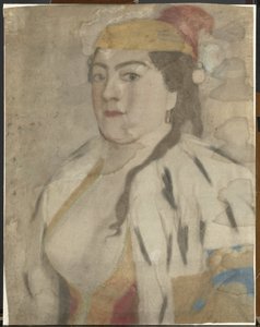 Portret van een onbekende vrouw uit Istanbul door Jean Étienne Liotard