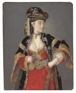 Vermoedelijk portret van Laura Tarsi in Turkse kleding door Jean Étienne Liotard