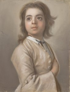 Studie van een jongen ten halven lijve door Jean Étienne Liotard