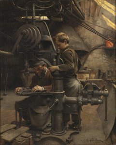 Een Patron of De Les van de Leerling, 1888 door Jean Eugene Buland