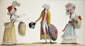 Mannelijke en Vrouwelijke Kostuums in Frankrijk door Jean Florent (after) Defraine