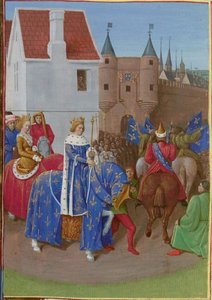 Ingang van Johannes II de Goede door Jean Fouquet