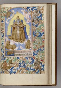 Gnadenstuhl Getijdenboek, 1450-1499 door Jean Fouquet