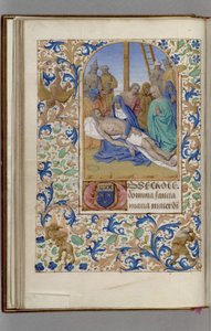 Pietà Getijdenboek, 1450-1499 door Jean Fouquet