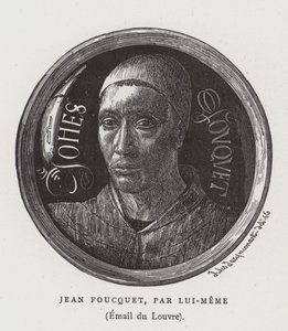 Zelfportret van de 15e-eeuwse Franse schilder Jean Foucquet door Jean Fouquet
