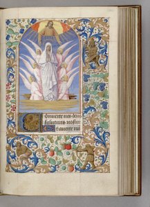 De Tenhemelopneming van de Maagd Getijdenboek, 1450-1499 door Jean Fouquet