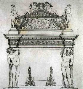 Open haard uit de Ambassadeurszaal, in het Dogepaleis, in Venetië, uit 