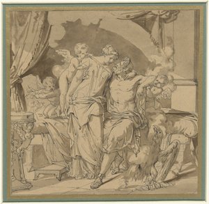 Jupiter en Juno in omarming door Jean Francois Bosio