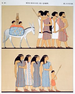 Fresco van het Graf van Nevothph in Beni-Hassan-El-Qadim (Beni Hasan), 1835-45