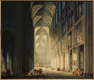 Binnenaanzicht van Notre-Dame 1789
