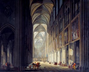 Interieur van de kathedraal Notre Dame de Paris
