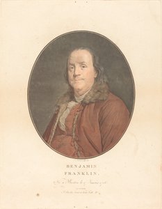 Benjamin Franklin, 1789 door Jean Francois Janinet, Joseph Siffred Duplessis