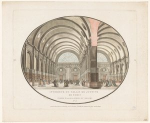 Interieur van het Paleis van Justitie te Parijs door Jean Francois Janinet
