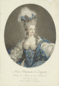Portret van Marie Antoinette door Jean Francois Janinet