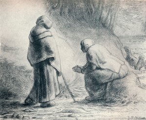 Bergeres Se Chauffant, Herders bij een Vuur, 19e eeuw